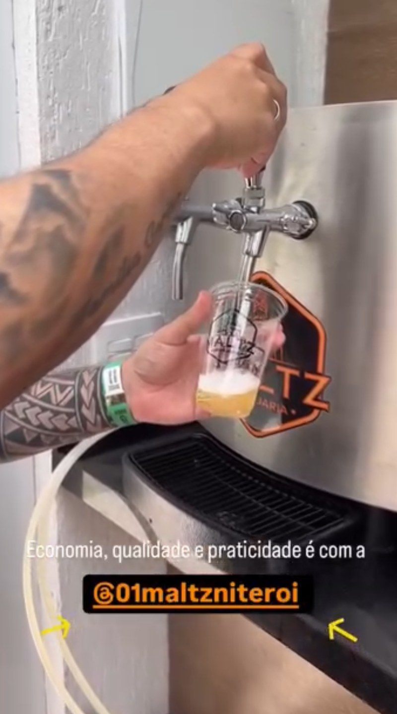 Chopp Maltz servido na chopeira